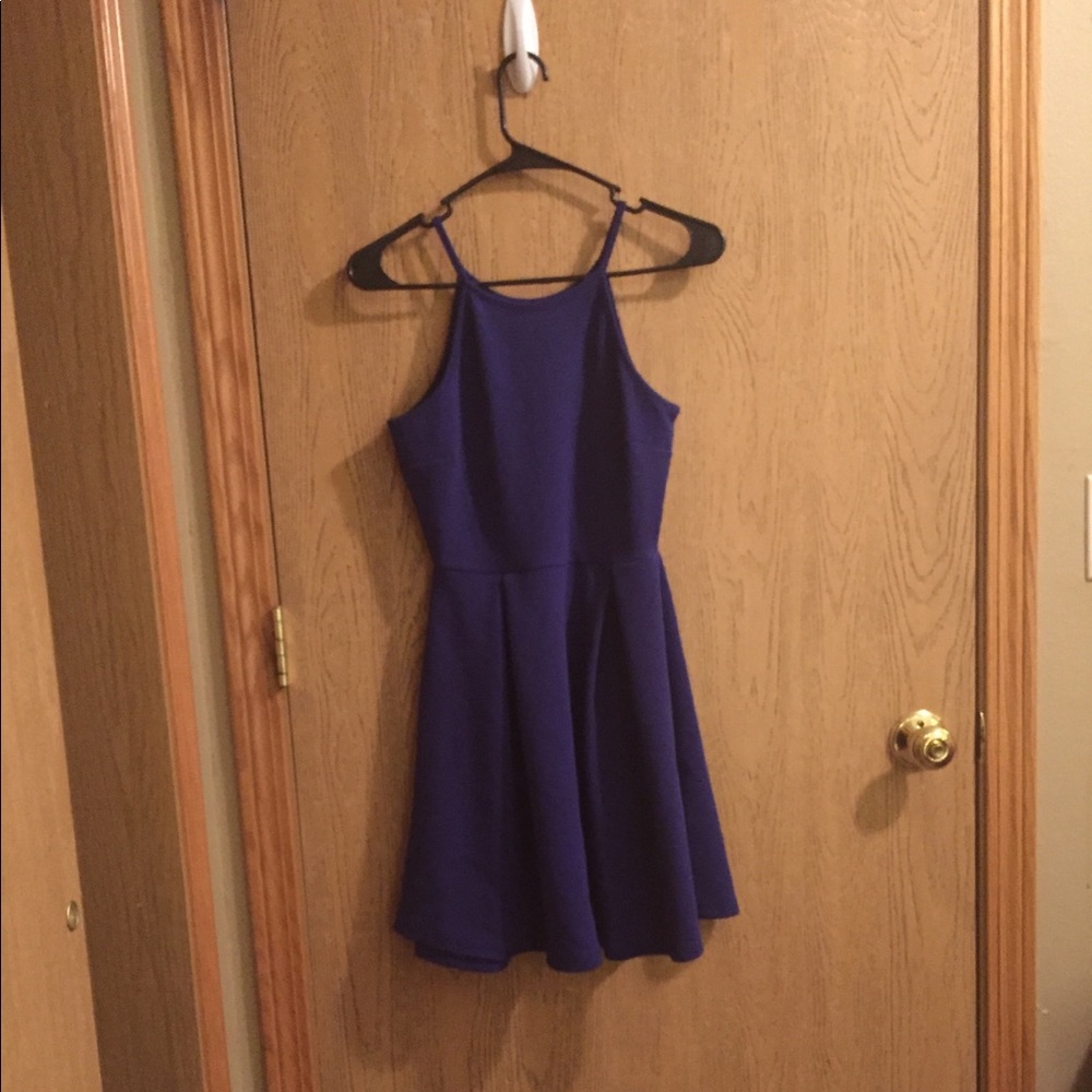 Violet scuba halter dress